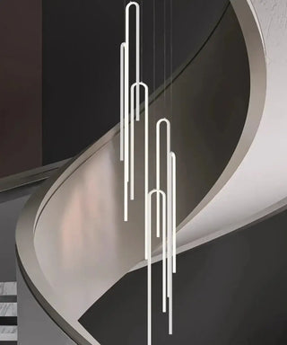 Hooked Bars Linear Staircase Chandelier Lighting-Staircase Chandeliers