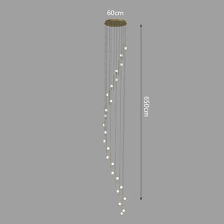 Hooked Globes Staircase Chandelier – Modern Pendant for Stairwells-Staircase Chandeliers