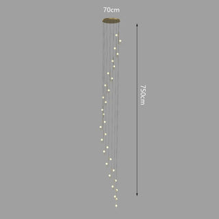 Hooked Globes Staircase Chandelier – Modern Pendant for Stairwells-Staircase Chandeliers