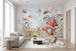 Hop Little Bunnies Woodland Adventure Wallpaper Mural