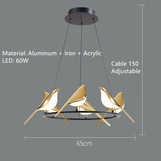 Humming Bird Shaped Acrylic Chandelier – Graceful Lighting with Artistic Flair-Kitchen Island