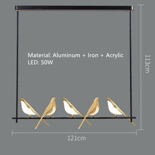 Humming Bird Shaped Acrylic Chandelier – Graceful Lighting with Artistic Flair-Kitchen Island