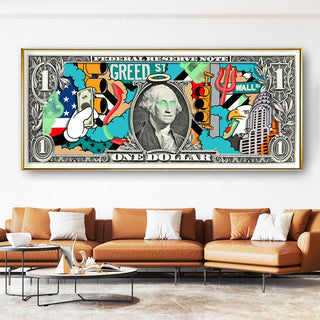 Hundred Dollar Money Canvas Wall Art-Wall Posters