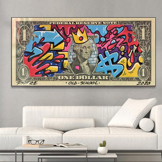 Hundred Dollar Money Canvas Wall Art-Wall Posters