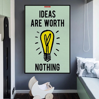 Ideas are Worth Nothing - Monopoly Canvas Wall Art-Wall Posters