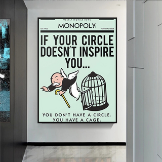 If Your Circle Doesn’t Inspire You: Monopoly Canvas Wall Art-Wall Posters