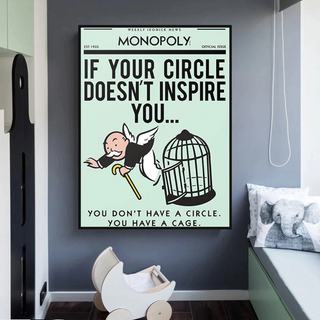 If Your Circle Doesn’t Inspire You: Monopoly Canvas Wall Art-Wall Posters
