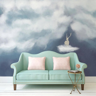 In the Clouds Wallpaper - Dreamy & Tranquil Wall Decoration-Mountain Wallpaper