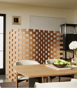 Iron Head Solid Wood Folding Screen – Medieval Style Room Divider