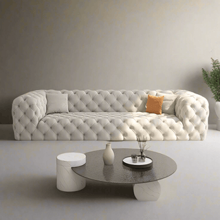 Italian Chesterfield Sofa Set – Custom Fabric