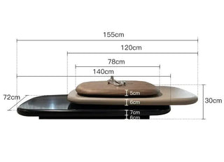 Italian Design Pebbles Rotating Coffee Table-Coffee Table