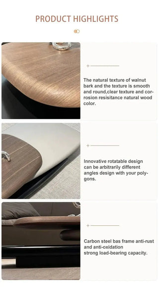 Italian Design Pebbles Rotating Coffee Table-Coffee Table