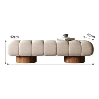 Italian Design Shoe Changing Bench with Wooden Base-Benches