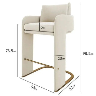 Italian High Stool – Adjustable Backrest Kitchen Counter Chair-Bar Stools