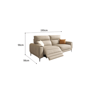 Italian Leather Sectional Sofa Set with Recliner-Sofa Set