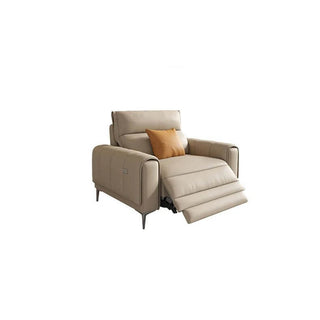 Italian Leather Sectional Sofa Set with Recliner-Sofa Set