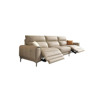 Italian Leather Sectional Sofa Set with Recliner-Sofa Set