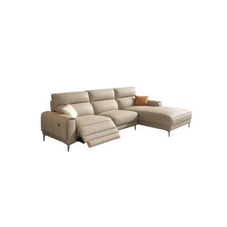 Italian Leather Sectional Sofa Set with Recliner-Sofa Set