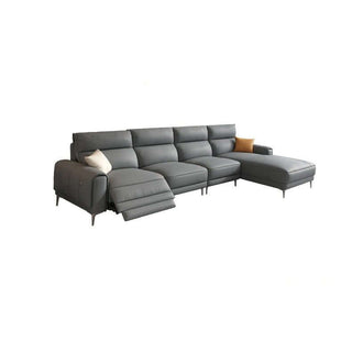 Italian Leather Sectional Sofa Set with Recliner-Sofa Set