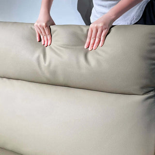 Italian Leather Sectional Sofa Set with Recliner-Sofa Set