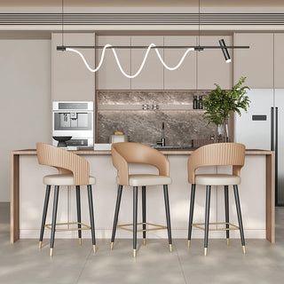 GraffitiWallArt-Italian Light Luxury Bar Counter Chair – Modern Design