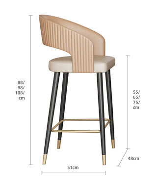 GraffitiWallArt-Italian Light Luxury Bar Counter Chair – Modern Design