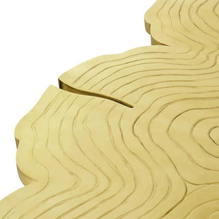 Italian Light Luxury Brass Dining Table-Dining Tables