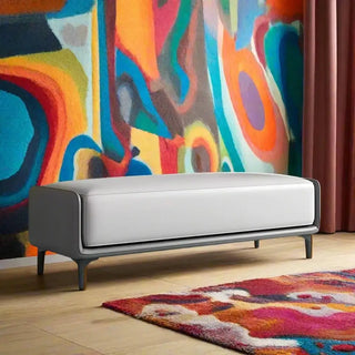 Italian Luxury Leather Shoe Changing Bench – Modern Upholstered-Benches