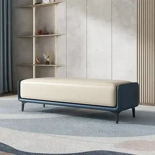 Italian Luxury Leather Shoe Changing Bench – Modern Upholstered-Benches