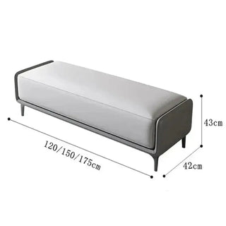 Italian Luxury Leather Shoe Changing Bench – Modern Upholstered-Benches