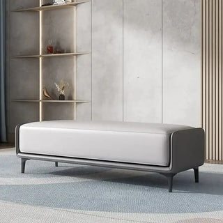 Italian Luxury Leather Shoe Changing Bench – Modern Upholstered-Benches
