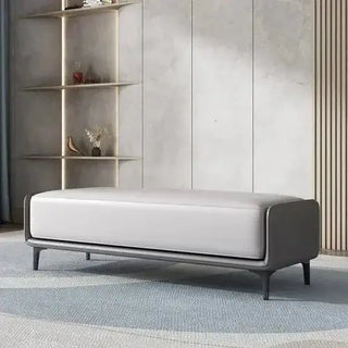 Italian Luxury Leather Shoe Changing Bench – Modern Upholstered-Benches