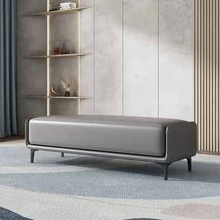 Italian Luxury Leather Shoe Changing Bench – Modern Upholstered-Benches