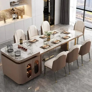 Italian Luxury Rock Slab Island Dining Table – Elegance & Craftsmanship-Dining Tables