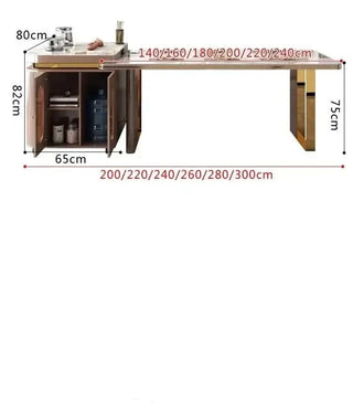 Italian Luxury Rock Slab Island Dining Table – Elegance & Craftsmanship-Dining Tables