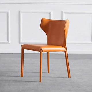 Italian Minimalist Saddle Leather Dining Chair-Dining Chairs