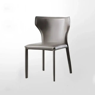 Italian Minimalist Saddle Leather Dining Chair-Dining Chairs