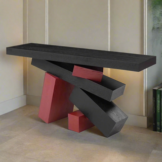 Italian Porch Console Table – Elegant Solid Wood Entryway Design-Console Tables