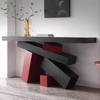 Italian Porch Console Table – Elegant Solid Wood Entryway Design-Console Tables