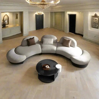 Italian Retro Style Arc Combination Sofa Set-Sofa Set