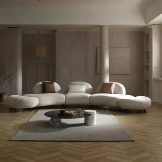 Italian Retro Style Arc Combination Sofa Set-Sofa Set
