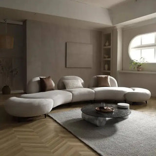 Italian Retro Style Arc Combination Sofa Set-Sofa Set