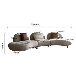 Italian Retro Style Arc Combination Sofa Set-Sofa Set