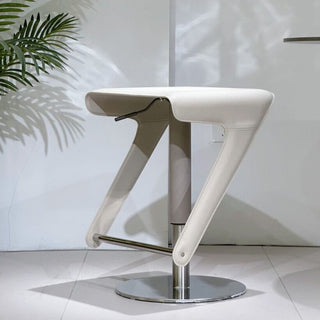 GraffitiWallArt-Italian Saddle Leather Bar Chair – Luxury Counter Stool with Solid Wood Frame