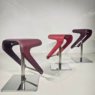 GraffitiWallArt-Italian Saddle Leather Bar Chair – Luxury Counter Stool with Solid Wood Frame