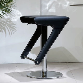 GraffitiWallArt-Italian Saddle Leather Bar Chair – Luxury Counter Stool with Solid Wood Frame