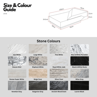 Italian Style Luxury Marble & Wood Coffee Table-Coffee Table