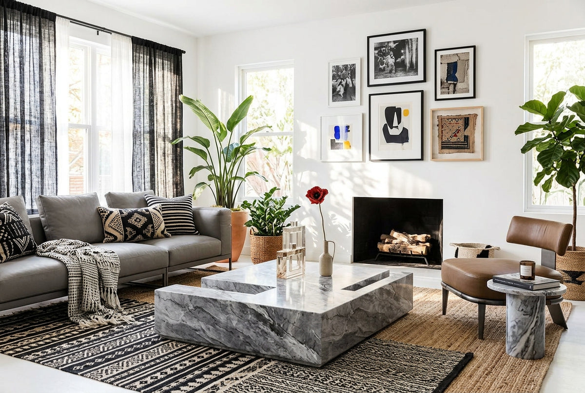 Italienischer Couchtisch im minimalistischen Marmor-Stil
