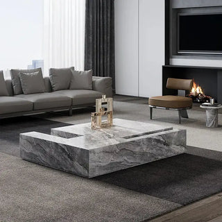 Italian Style Minimalist Marble Coffee Table-Coffee Table
