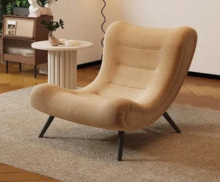 Italian Style Velvet Wood Legs Sofa Chair-Sofa Chairs